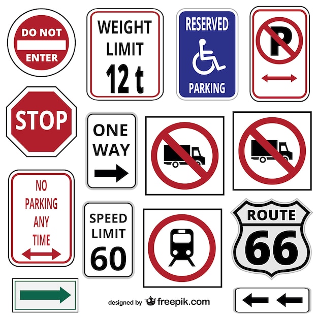 Traffic signs and symbols