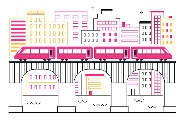 Illustrazione del concetto di treno