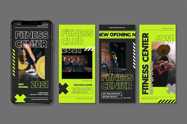 Training center instagram stories template