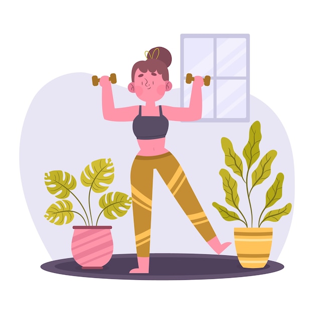 training at home concept