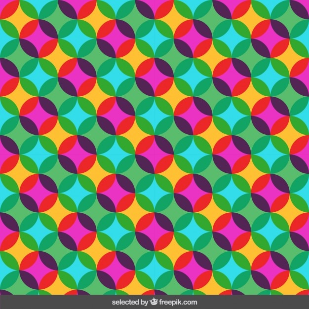 Free Vector translucent colorful circles pattern