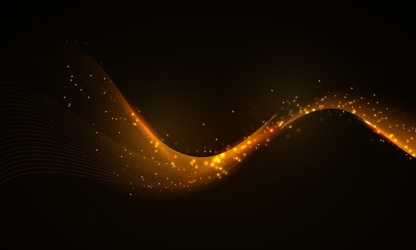 Free Vector | Transparent background with golden wave