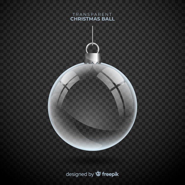Transparent christmas ball with elegant style