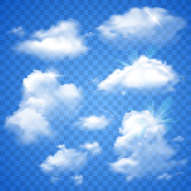 青色の透明な雲