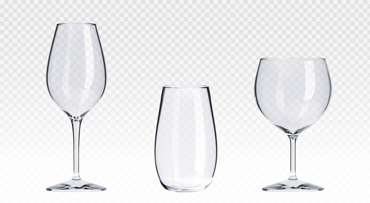 無料Vector アルコール飲料用の透明なコクテルグラス