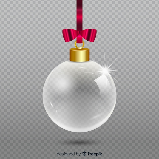 Transparent crystal christmass ball