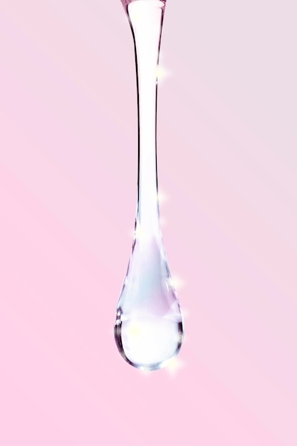 Transparent dripping oil beauty product vector