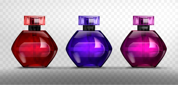 transparent glass bottle for fragrance