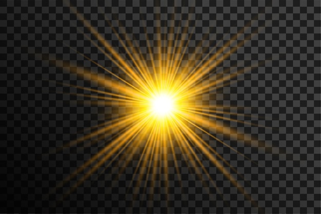 Transparent glowing lens flare background