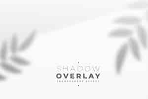 Free vector transparent leaves overlay shadow effect background