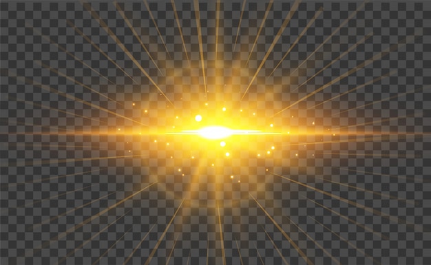 透明な光フレア効果の背景