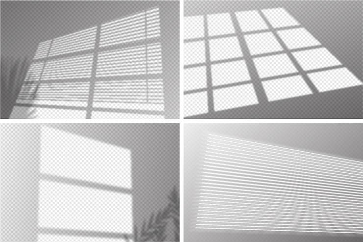 Free Vector transparent shadows concept with ovelay effect