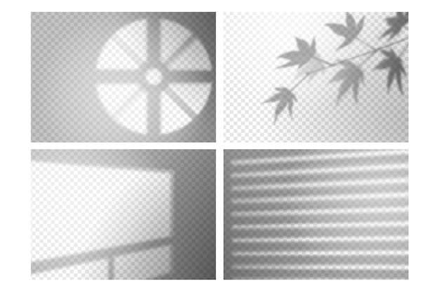 무료 벡터 투명한 그림자 오버레이 효과 세부 사항
