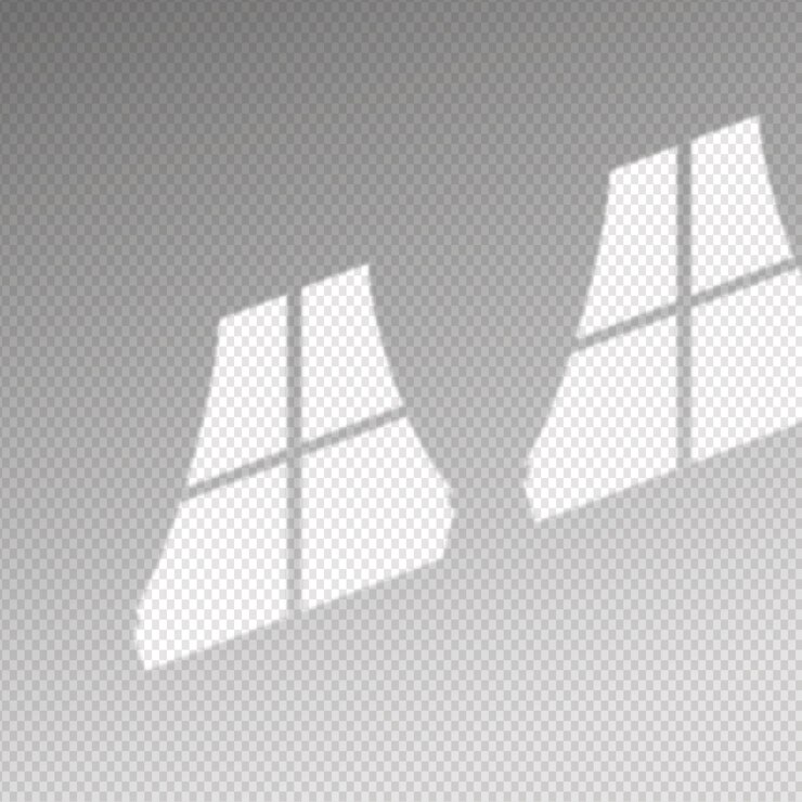 Free Vector transparent shadows overlay effect with curtains