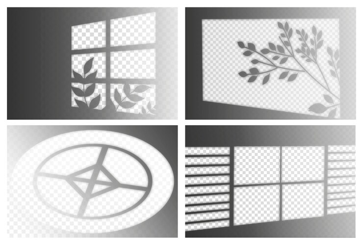 Free Vector transparent shadows style with ovelay effect