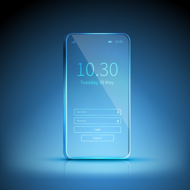 Free vector transparent smartphone image