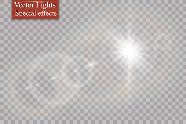 Transparent sunlight special lens flare light effect