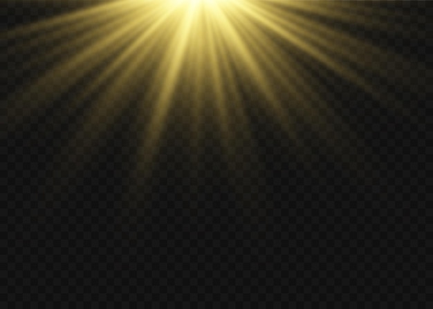 Прозрачный солнечный свет специальные линзы вспышки световой эффект. передняя солнечная линза вспышка. размытие в свете сияния. элемент декора. горизонтальные звездные лучи и прожектор.