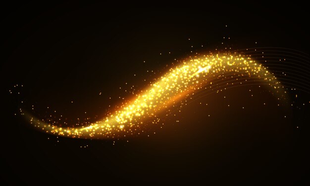 Transparent wallpaper with golden wave