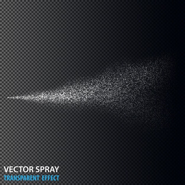 Transparent water spray cosmetic dust and dots