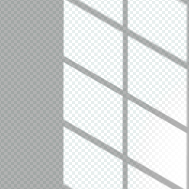 Free Vector transparent window shadows overlay effect