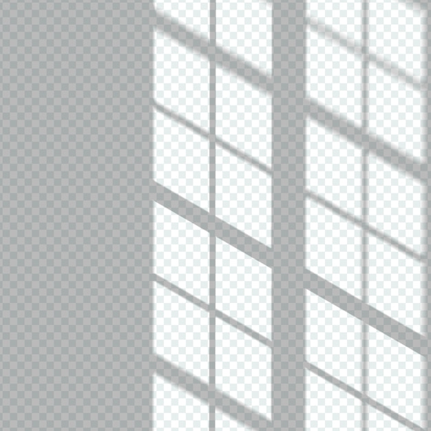 Free vector transparent window shadows overlay effect