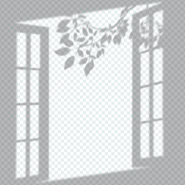 Free vector transparent windows shadows overlay effect