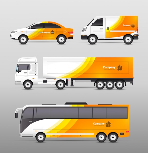 Free vector transport advertisement design