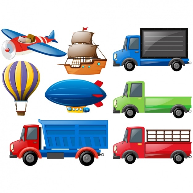 Free vector transport vehicles collection