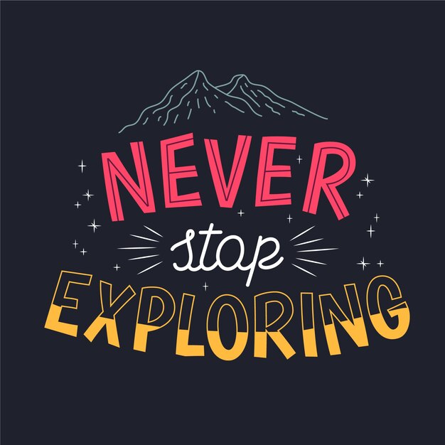 Travel/adventure lettering