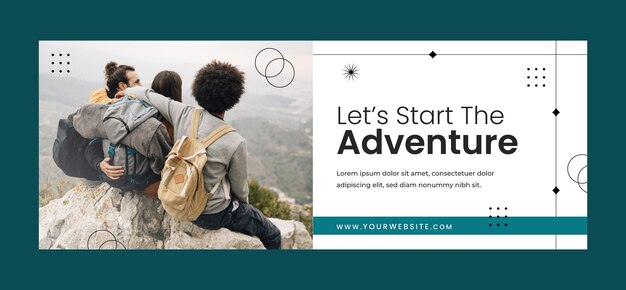 travel agency business social media cover template