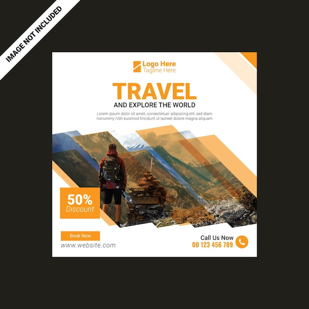 Travel agency social media post template