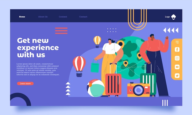 Travel agency template design