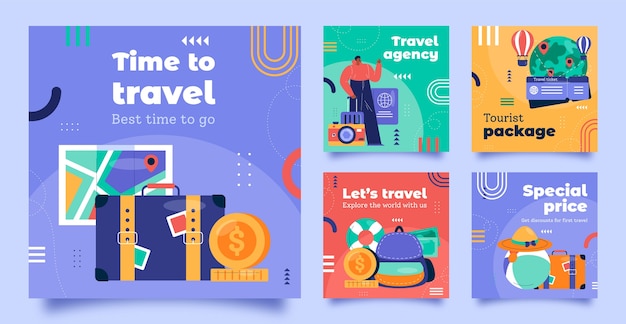 Travel agency template design