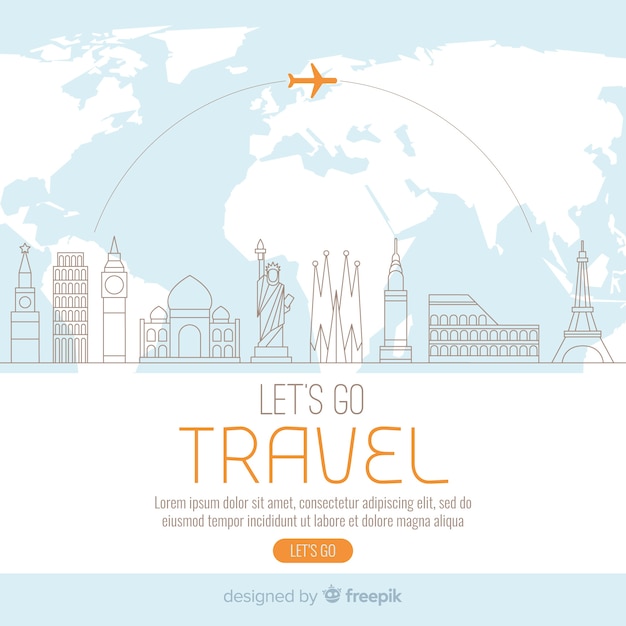 Free vector travel background template