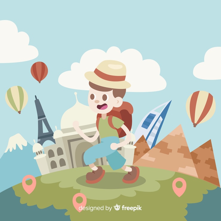 無料Vector 旅行の背景