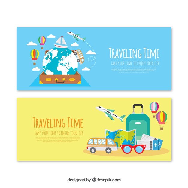 Travel banner collection