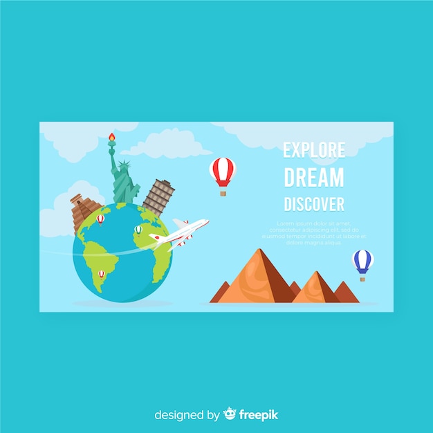 Free vector travel banner