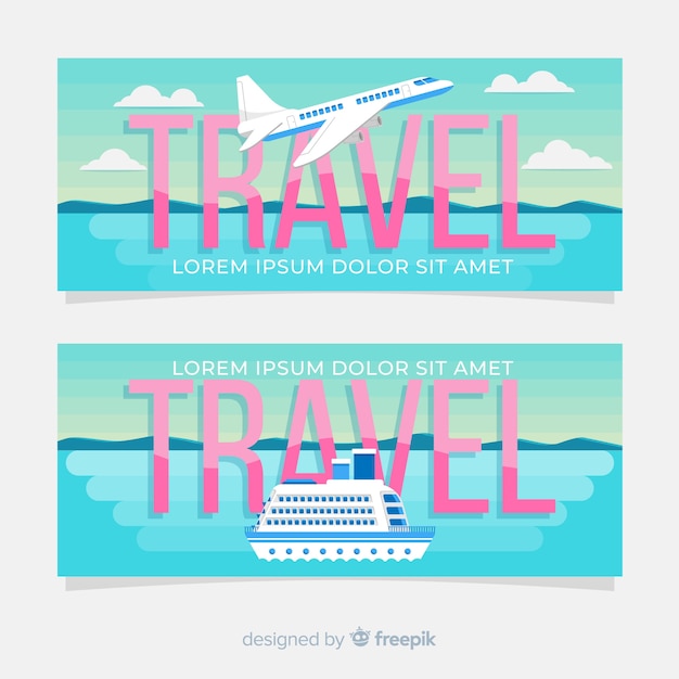 Free vector travel banner