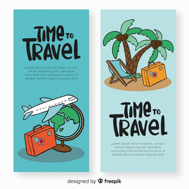 Free vector travel banners