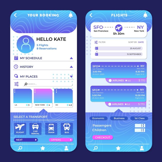 Travel booking app