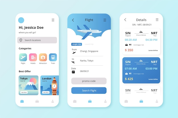 Travel booking app