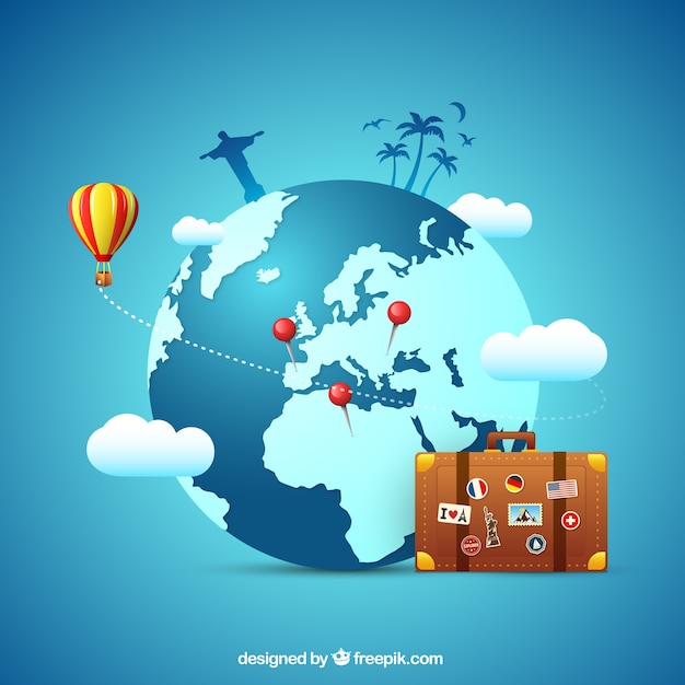 Free vector travel concept background