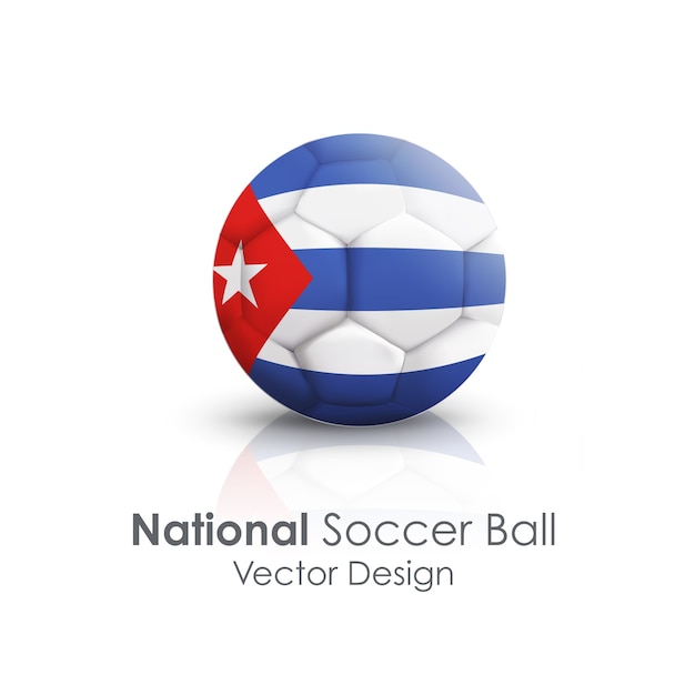 travel cuba soccerball symbol nation