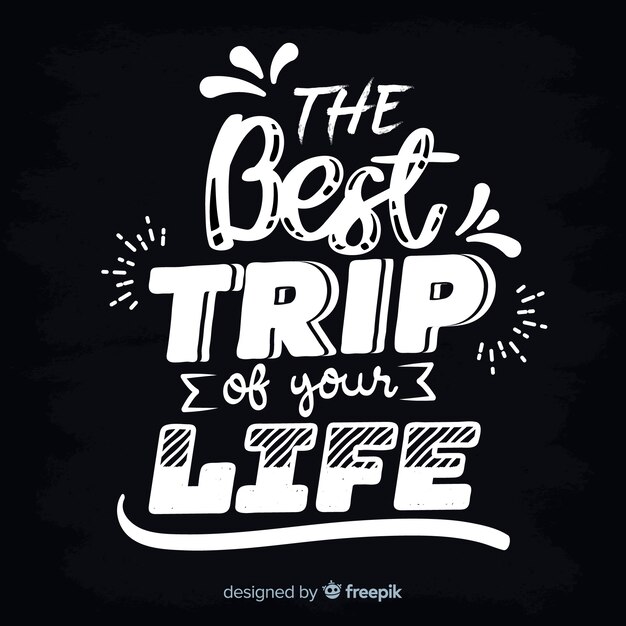 Travel decorative background lettering style