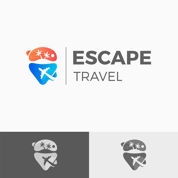 Travel detailed logo template