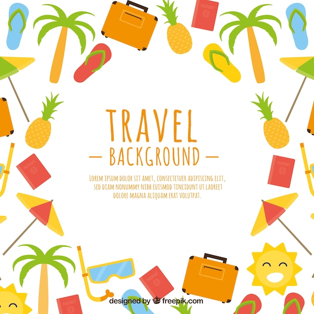 Travel elements background