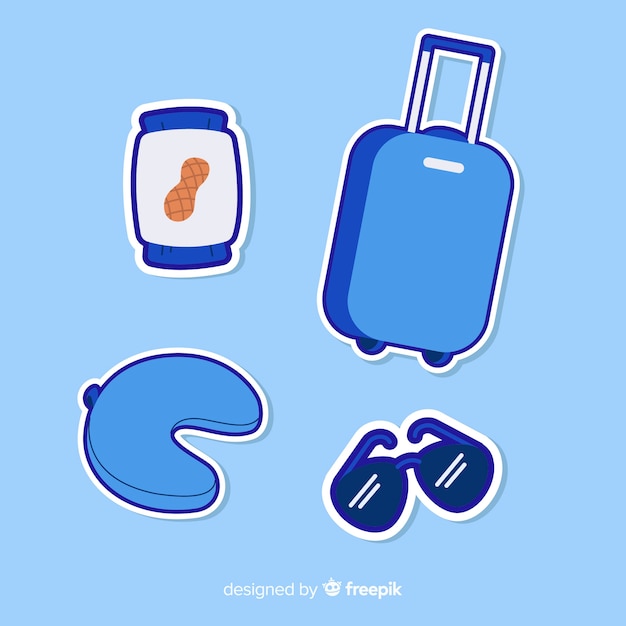 Travel elements sticker set