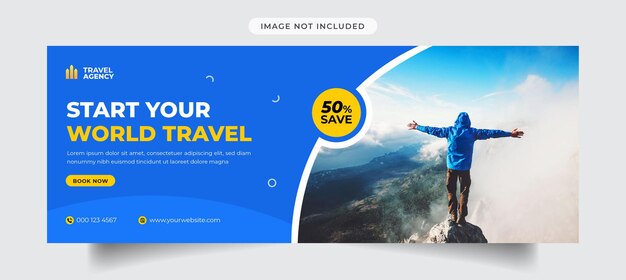 Travel facebook banner and cover template