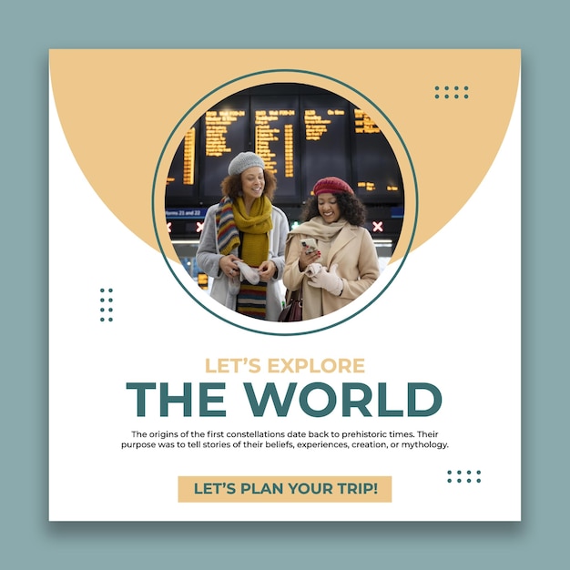 travel facebook post template design